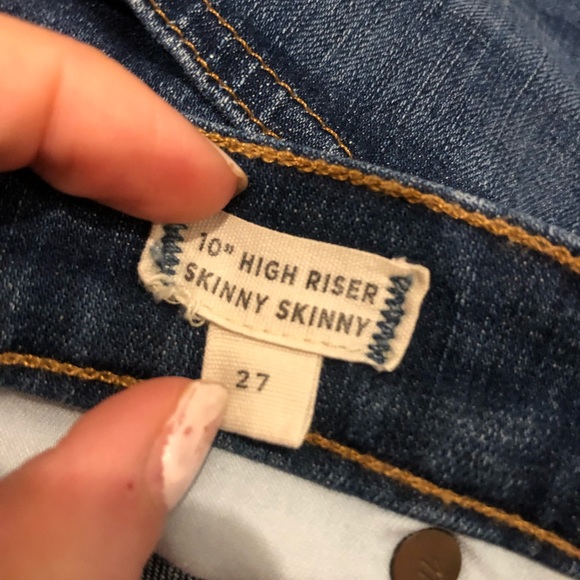 MADEWELL 10” high riser skinny button up - Picture 8 of 8
